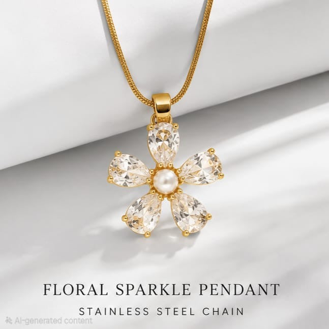 Five-petal floral motif