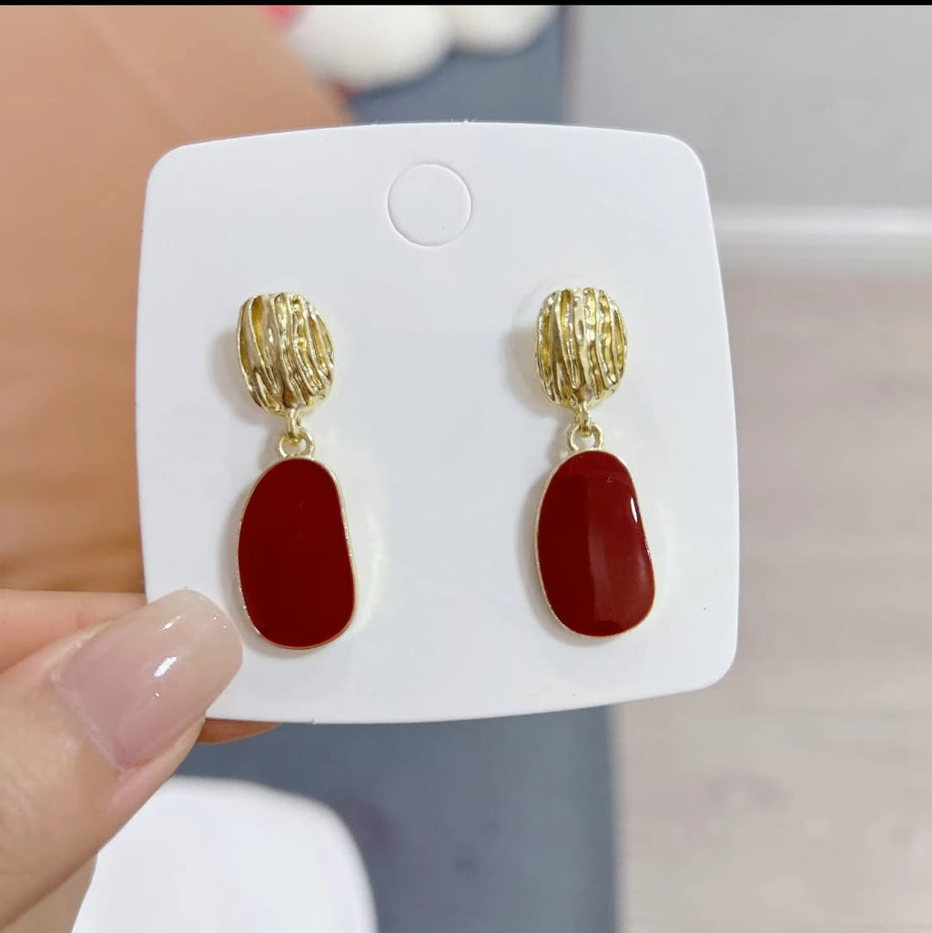 Scarlet Drop Statement Earrings