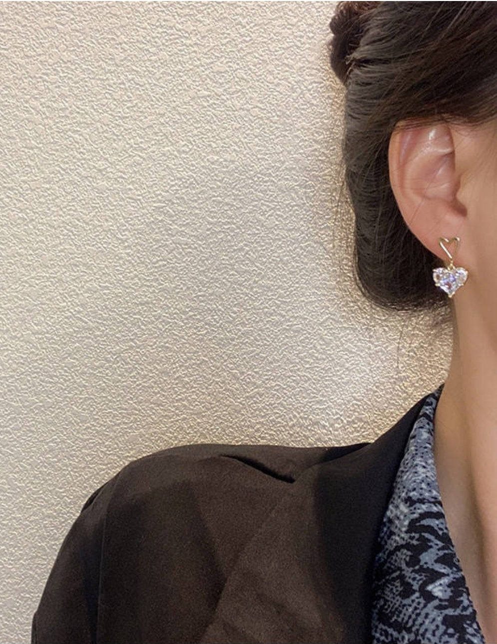 Crystal Love Drop Earrings