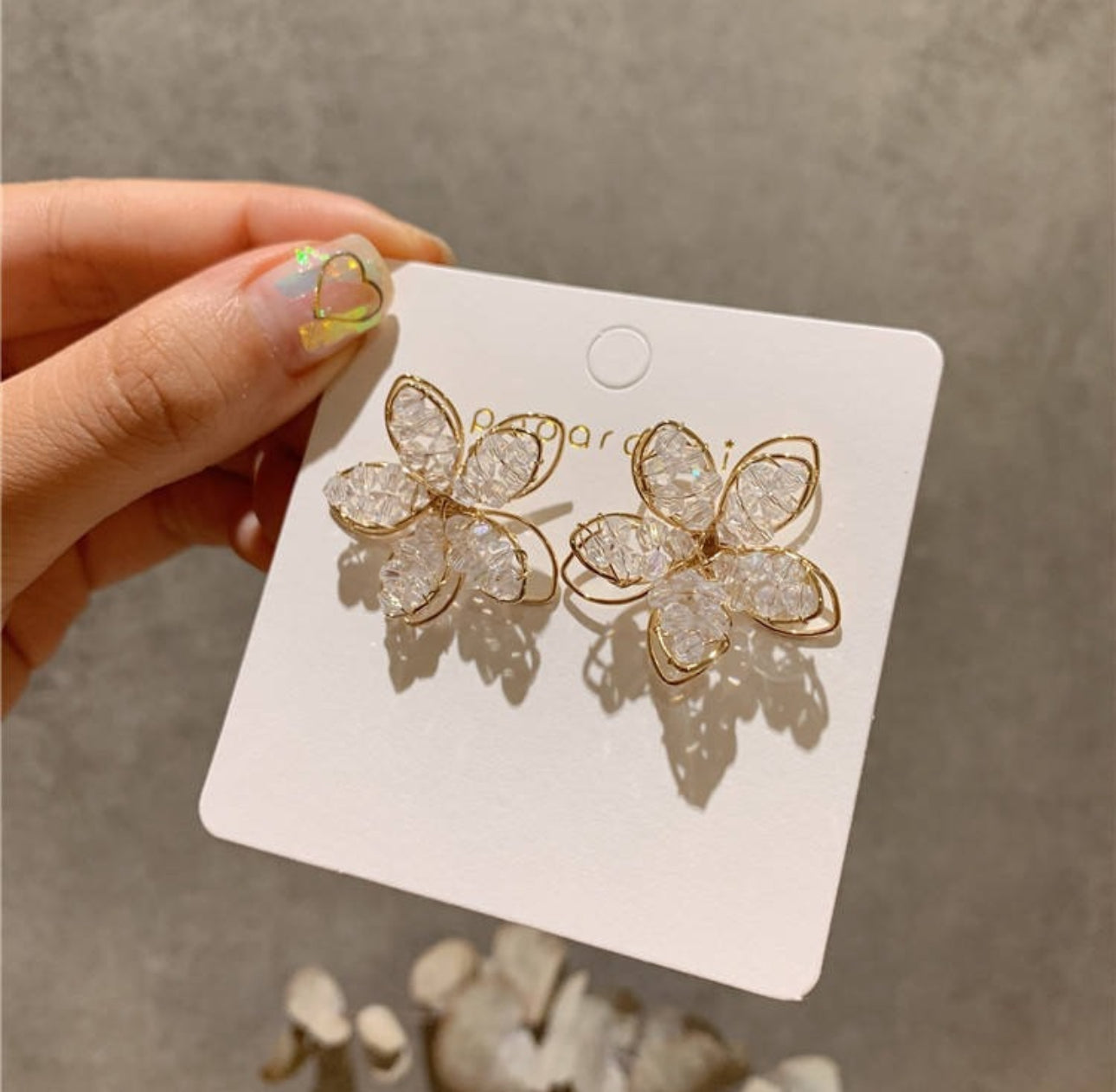 Floral-inspired stud earrings