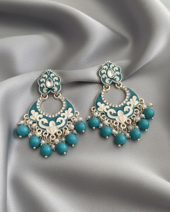 Meens Chandbali - Teal