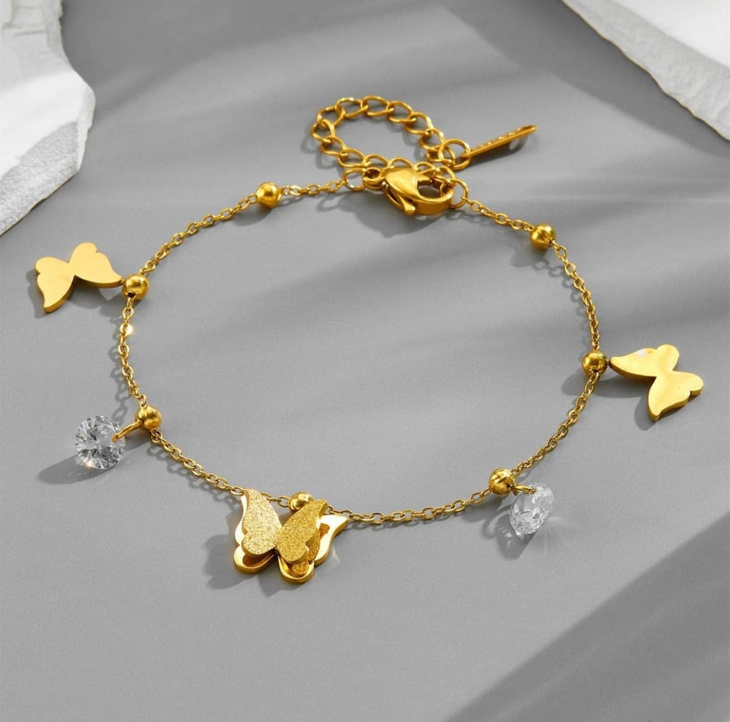 Butterfly Charm Anklet