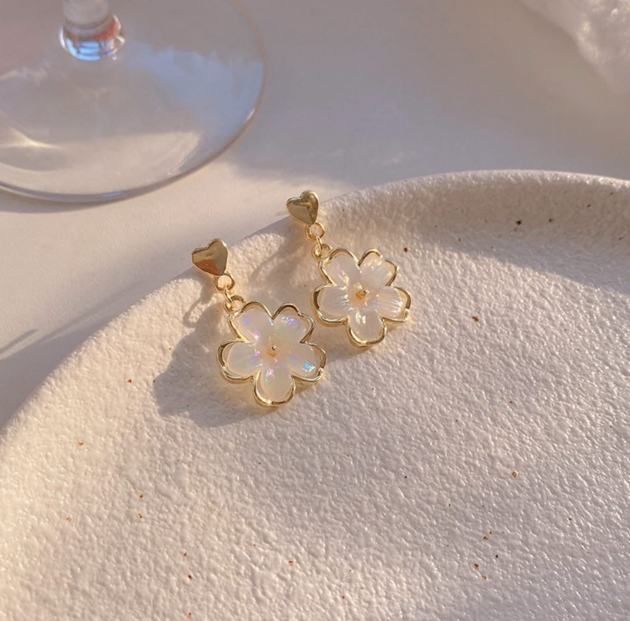 Floral aesthetics earrings