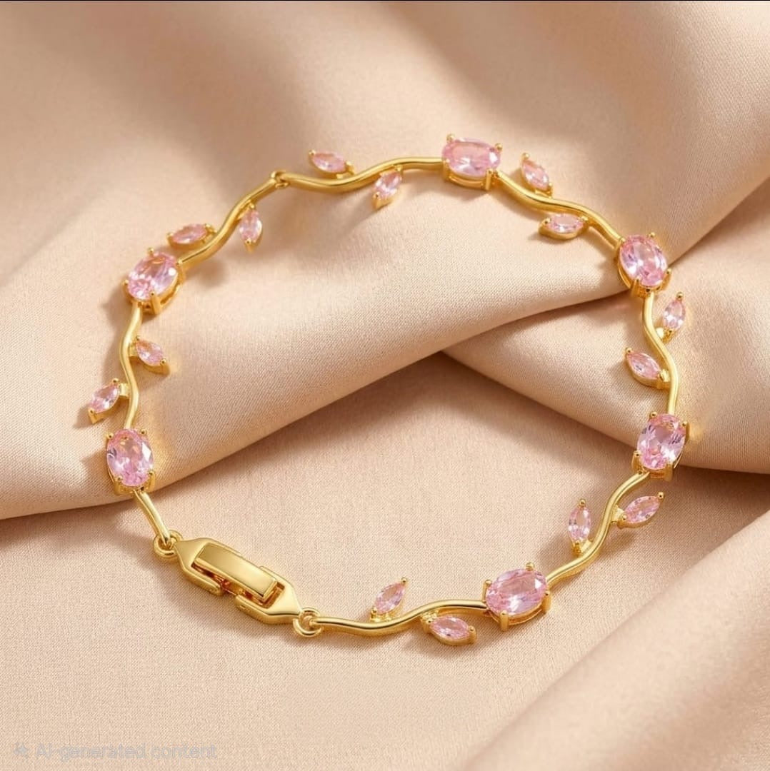 Blush pink stones 
bracelet