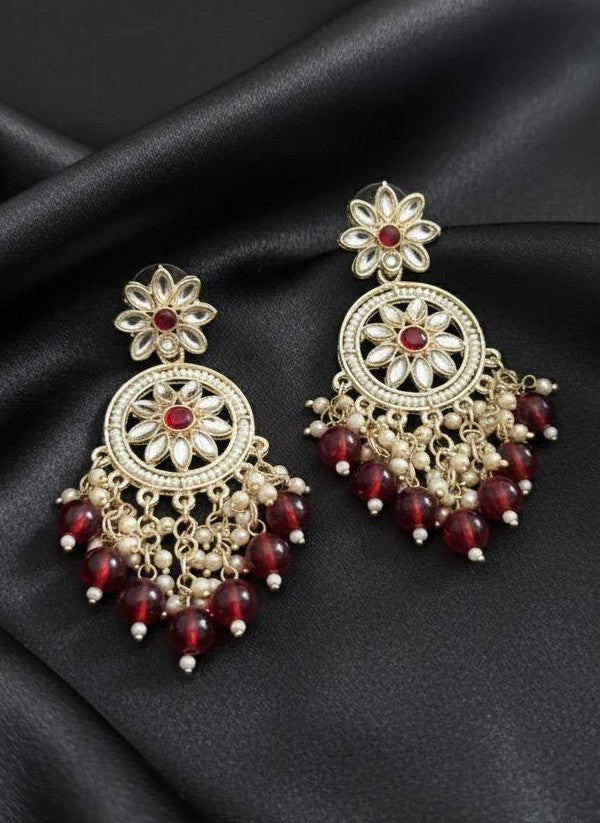 Pearl Jhallar - Maroon