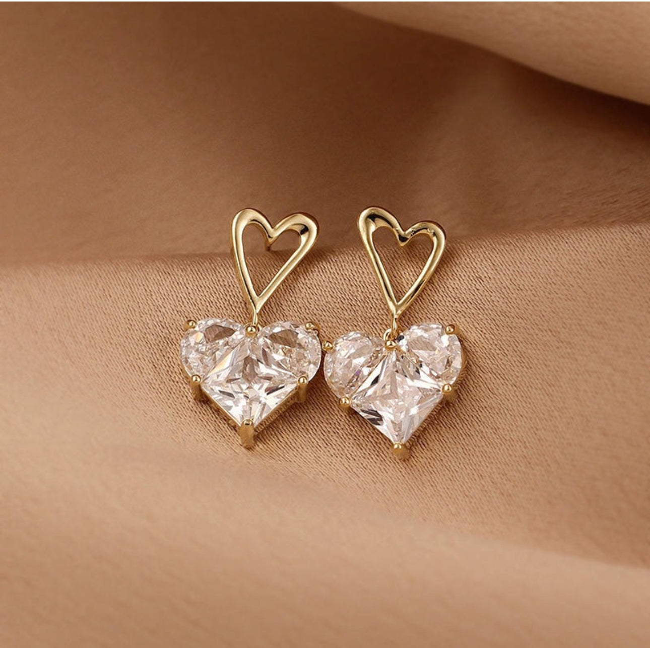 Crystal Love Drop Earrings