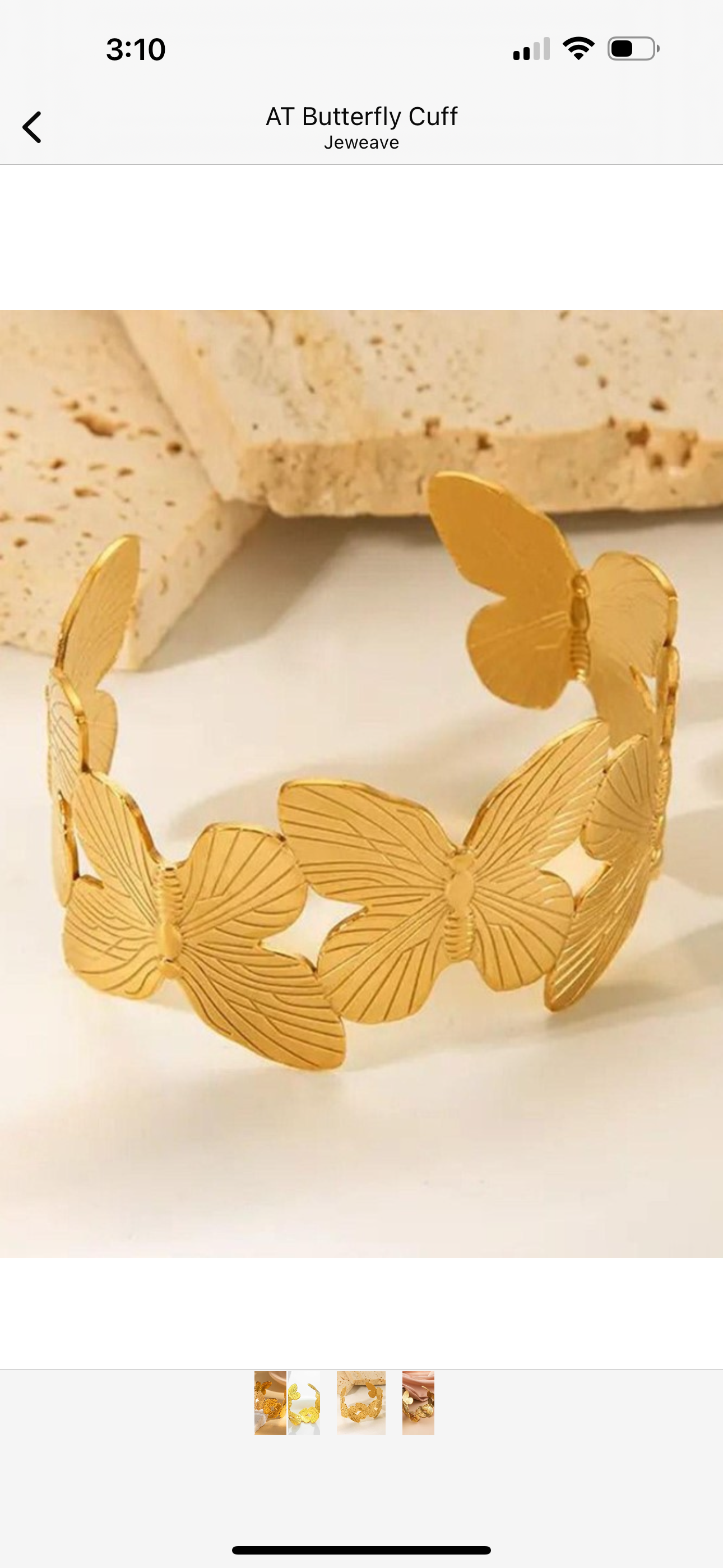 Golden Butterfly Cuff Brace