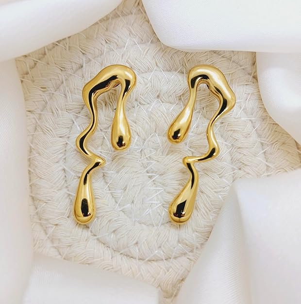 Liquid Gold Statement Earrings