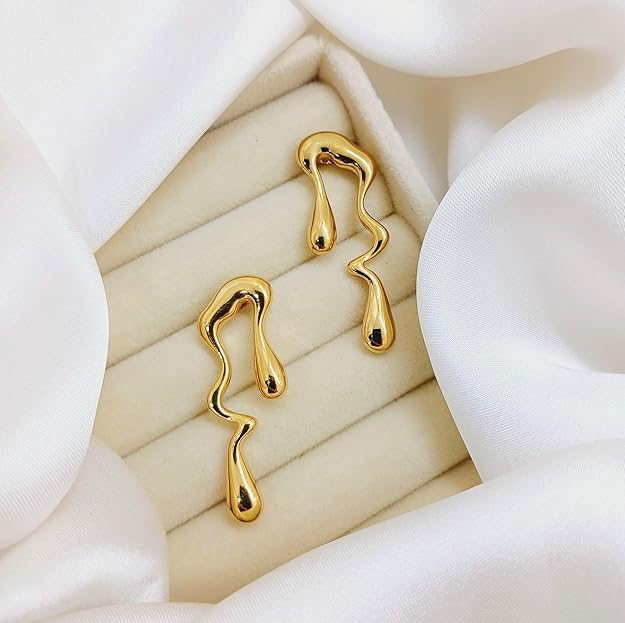 Liquid Gold Statement Earrings