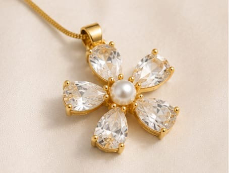 Five-petal floral motif