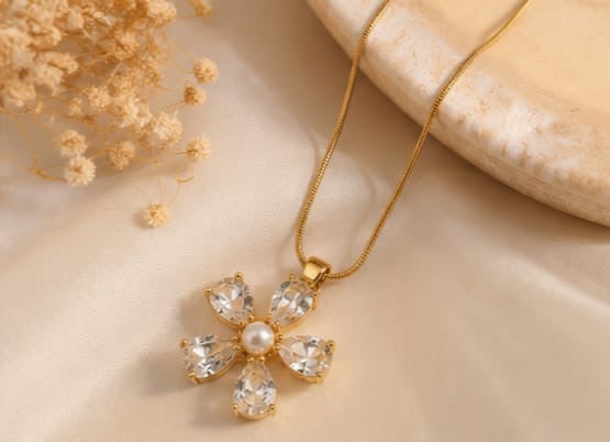 Five-petal floral motif