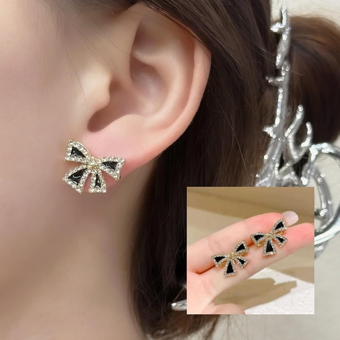 Classic black ribbon bow knot design