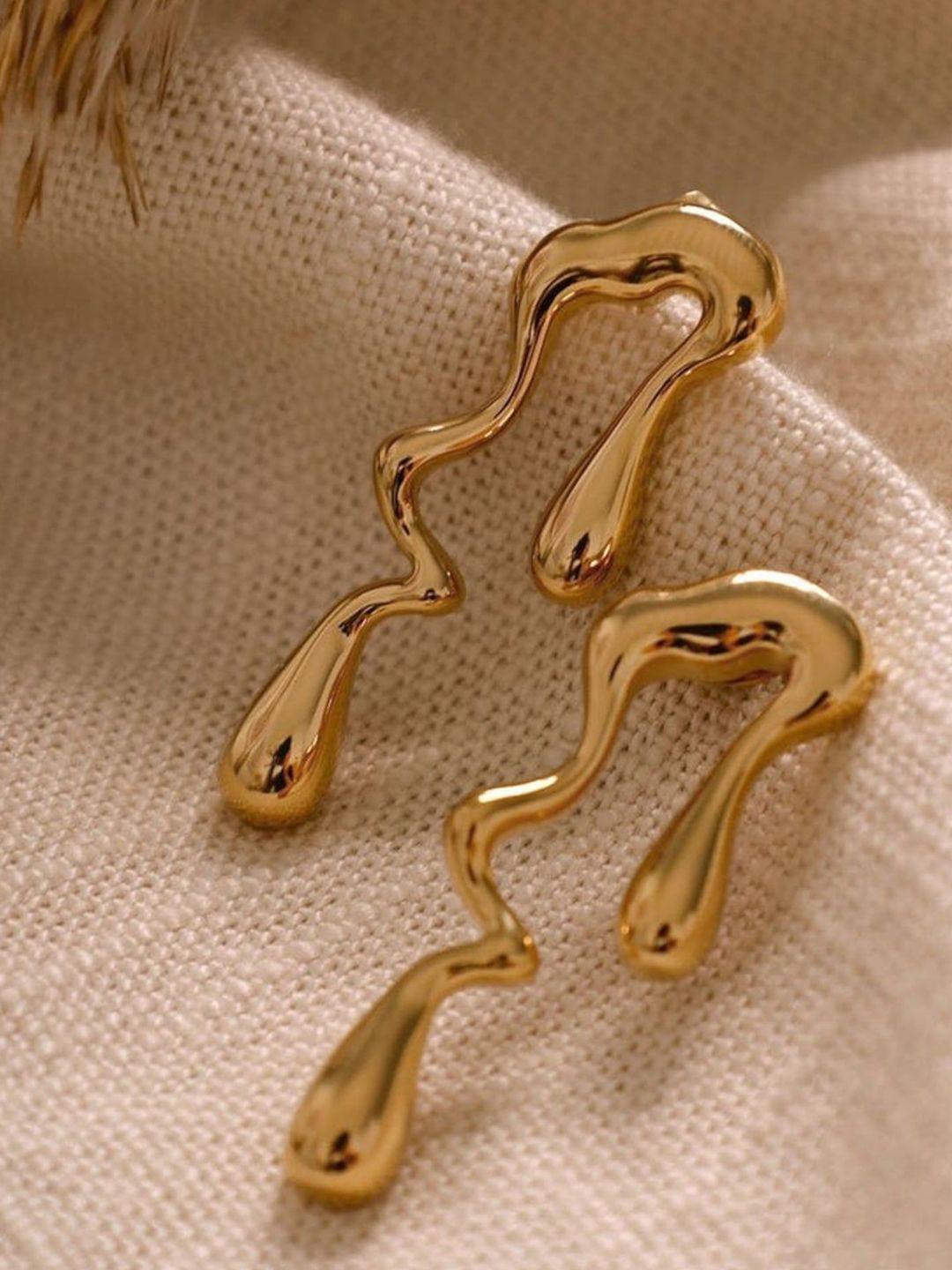 Liquid Gold Statement Earrings