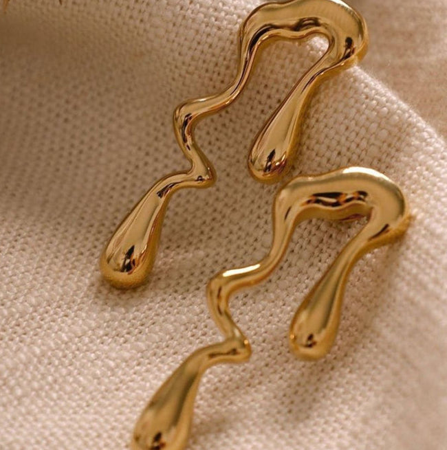 Liquid Gold Statement Earrings