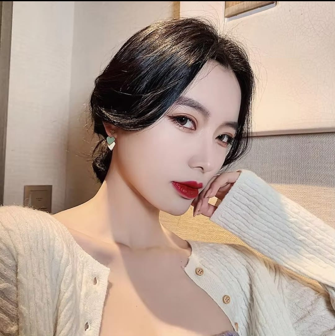 Double Heart Drop Earrings