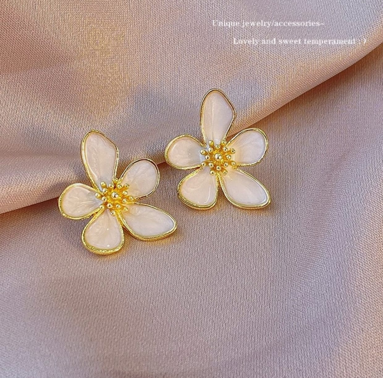 Delicate floral stud earrings