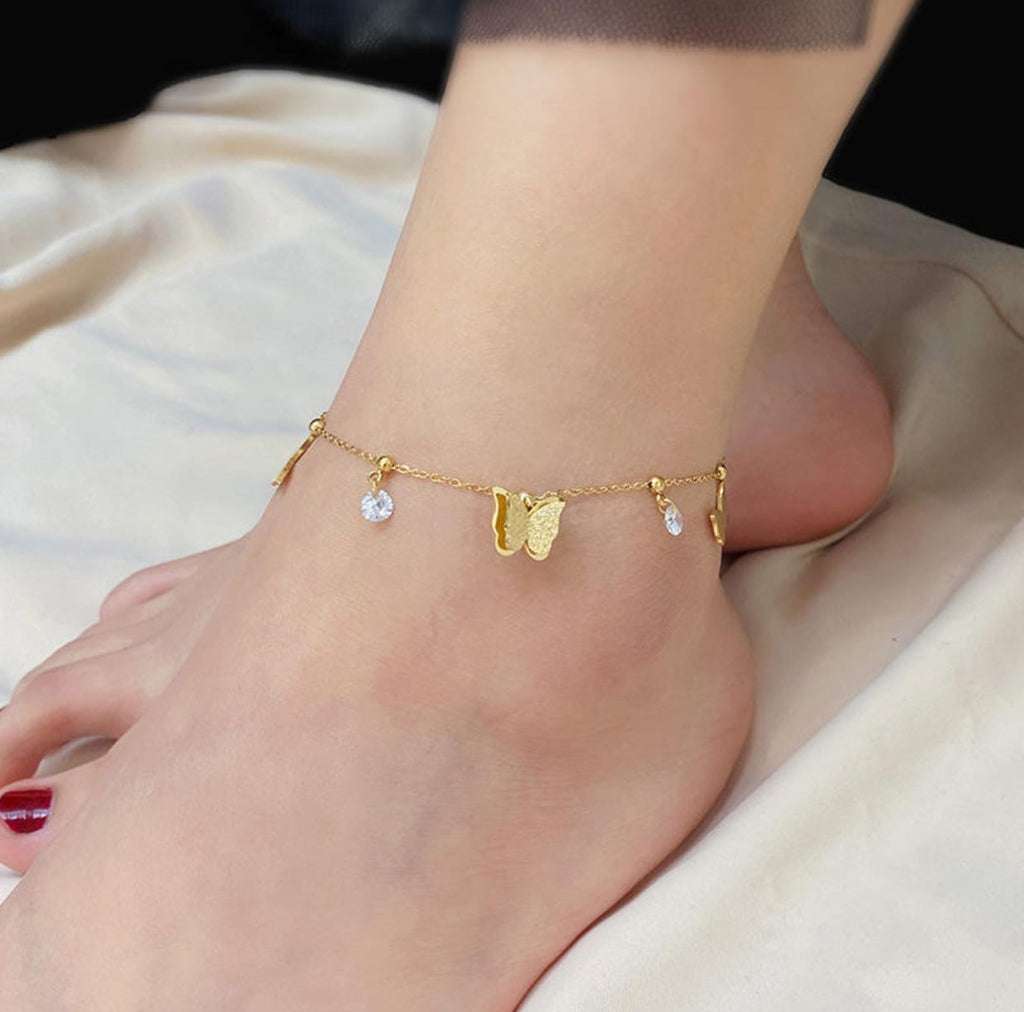 Butterfly Charm Anklet