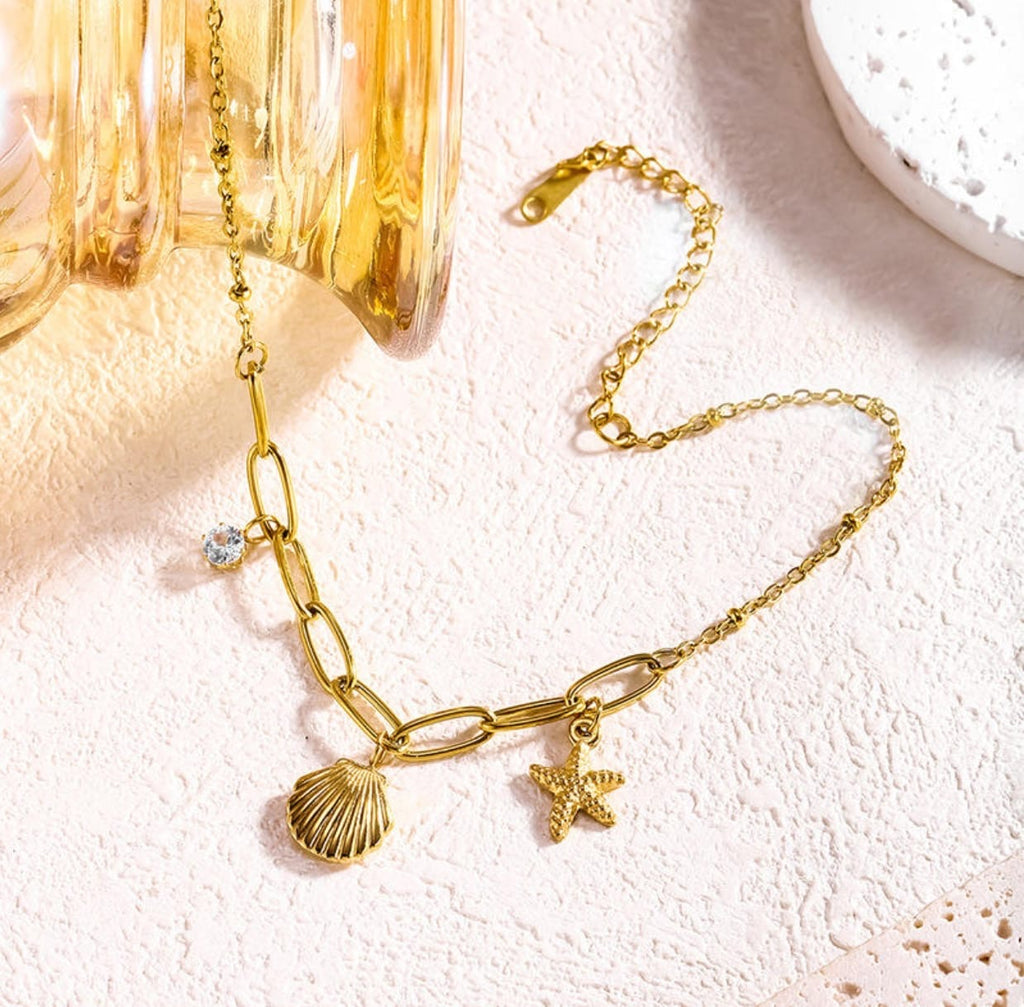 Seashell Starfish Anklet