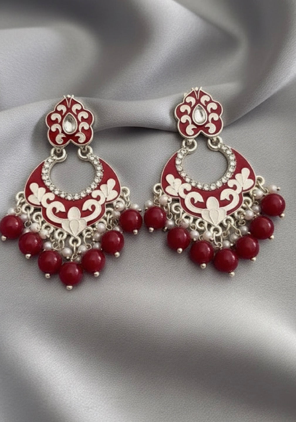 Meens Chandbali-red