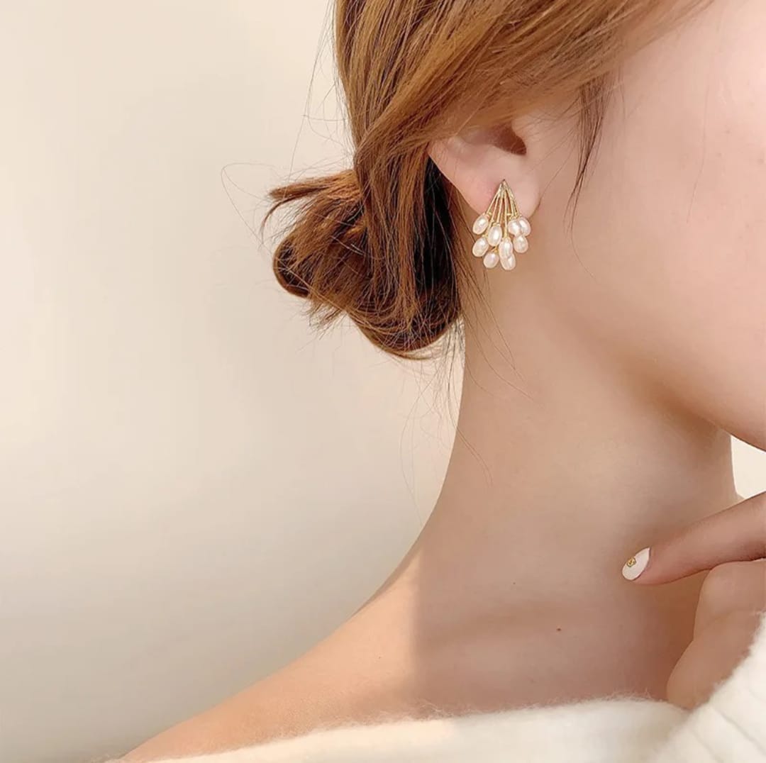 Versatile Boroque Pearl Stud Earrings