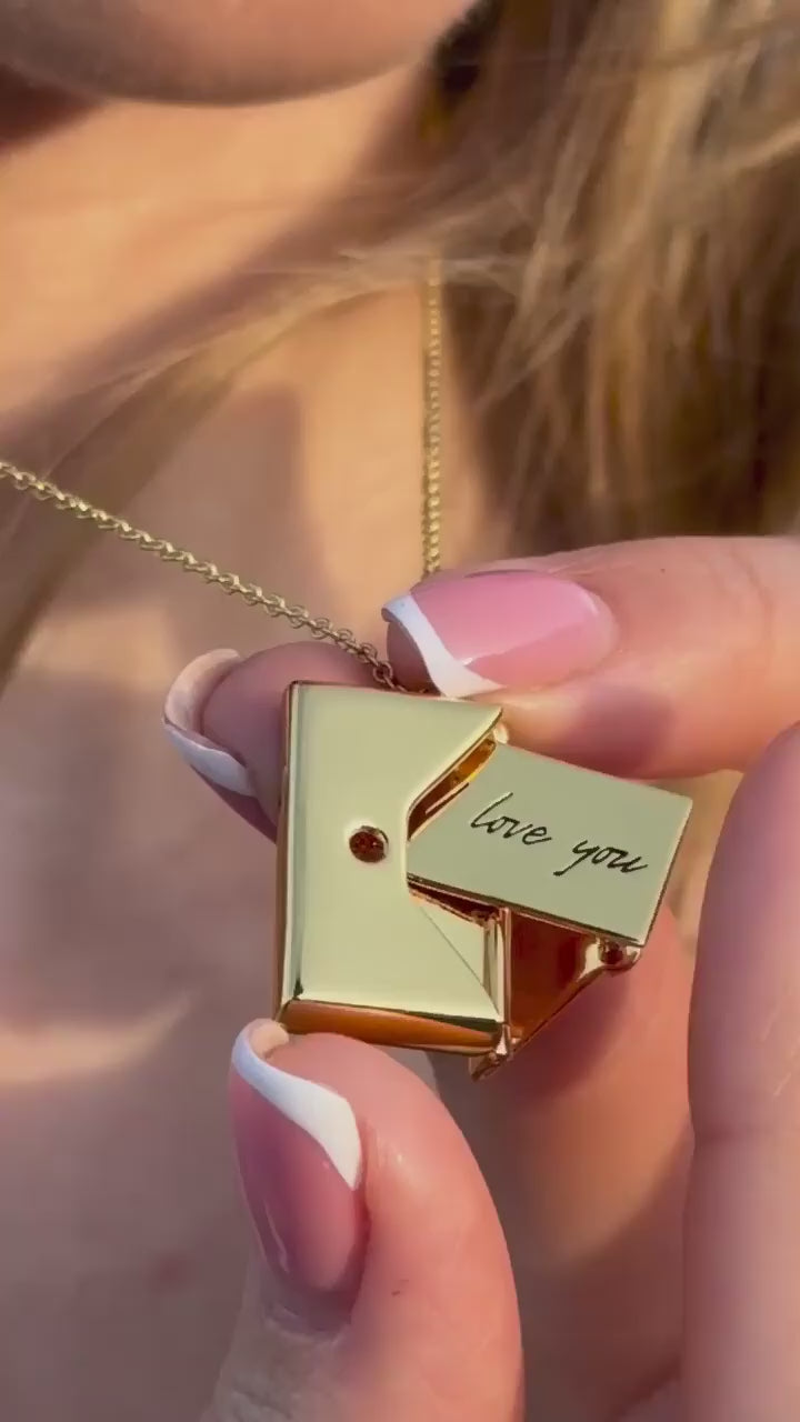 Envelope Locket Necklace