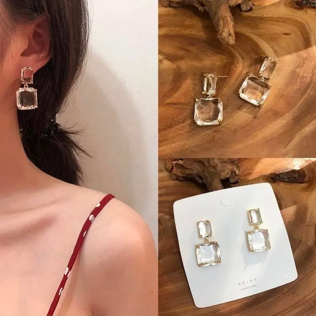 Crystal Cascade Statement Earrings