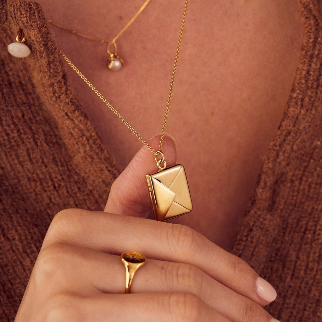 Envelope Locket Necklace