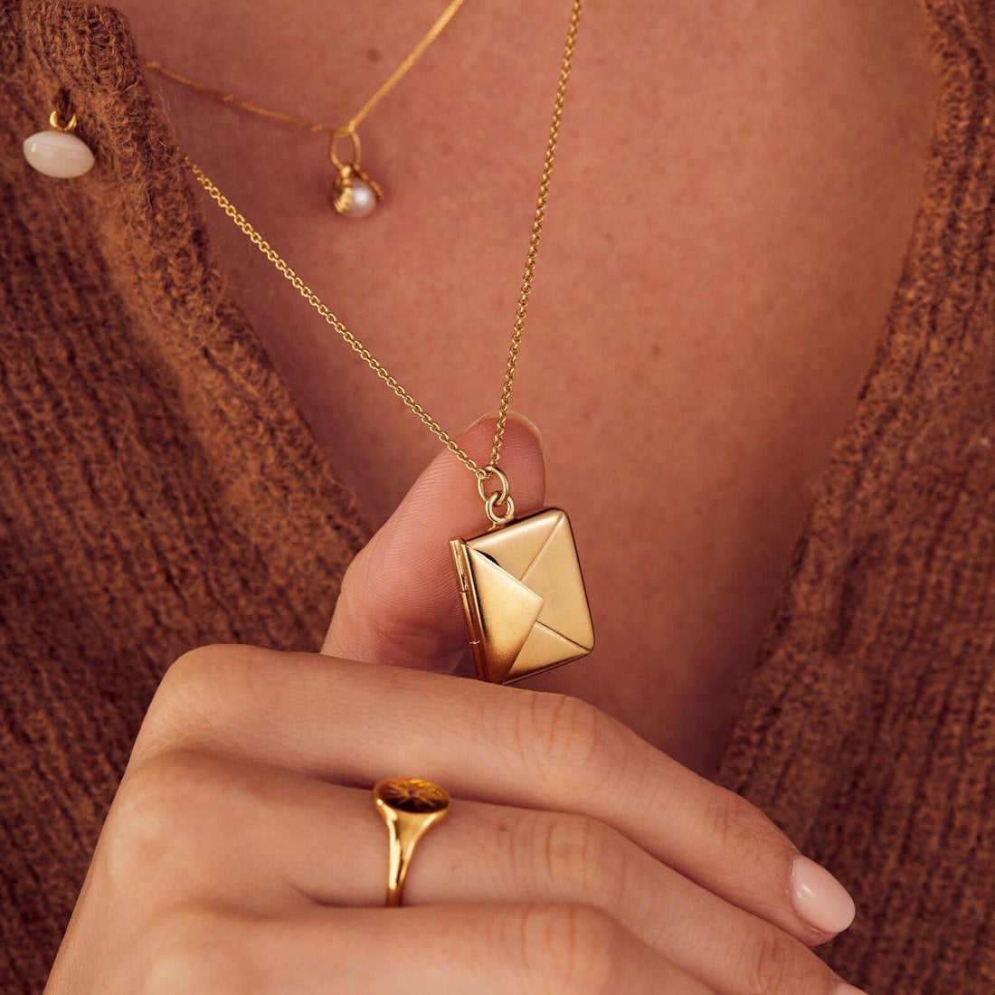 Envelope Locket Necklace