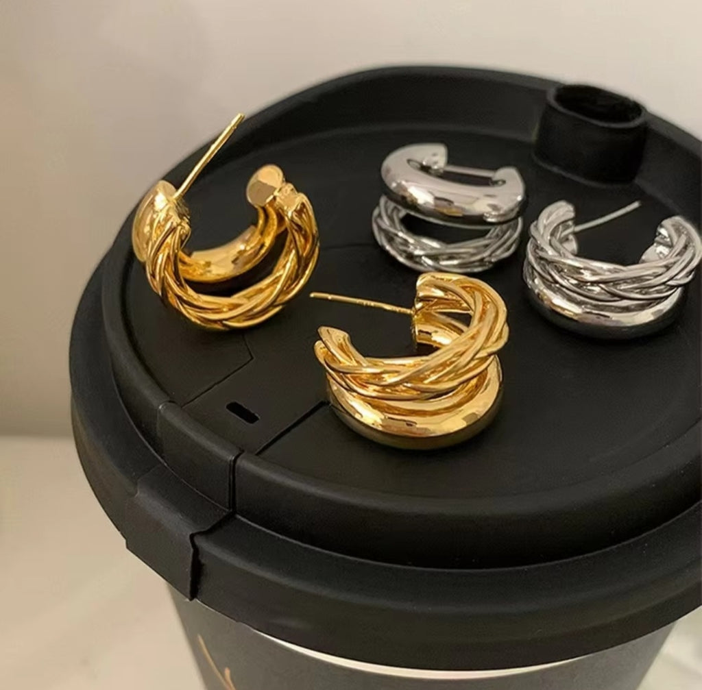 Double Layer Hop Earrings