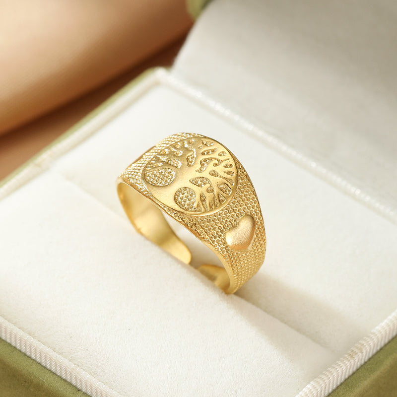 Golden Tree of Life Signet Ring