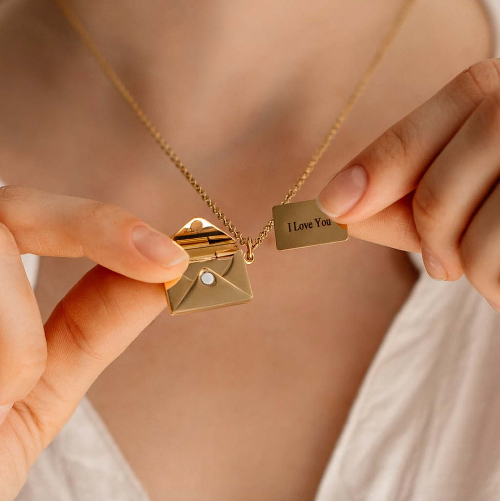 Envelope Locket Necklace