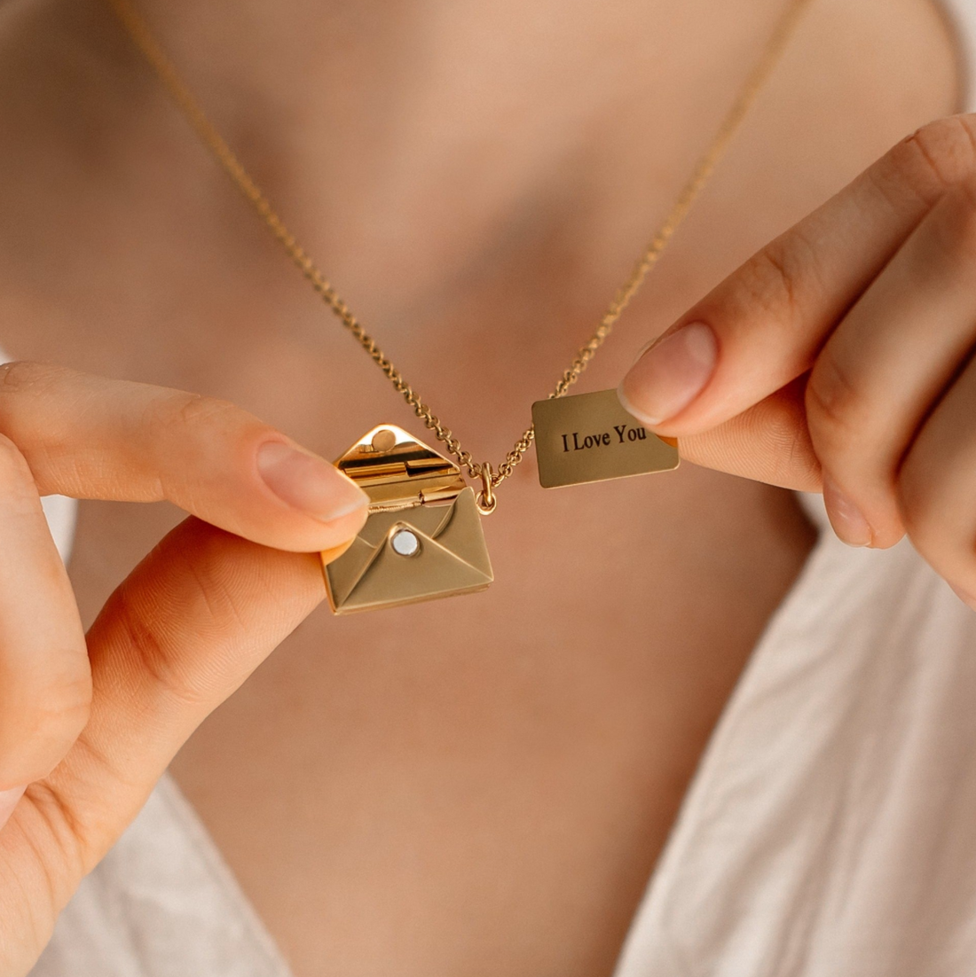 Envelope Locket Necklace