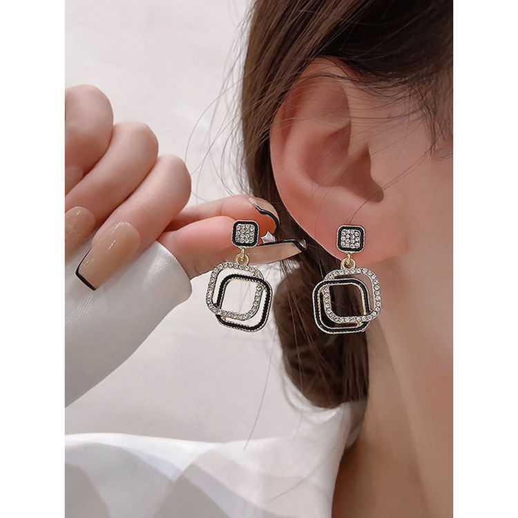 Monochrome Luxe Geometric Earrings