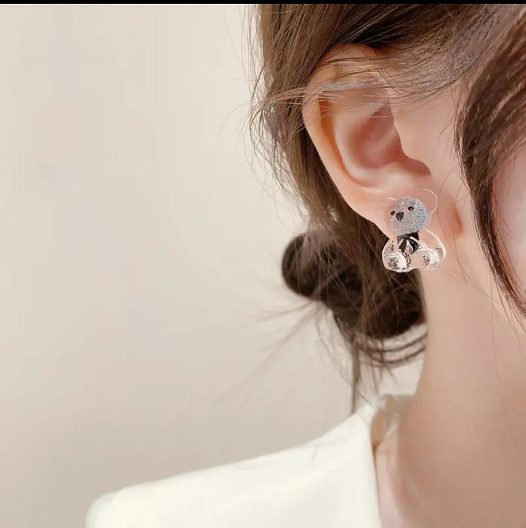 Cute Teddy Bear Stud Earrings