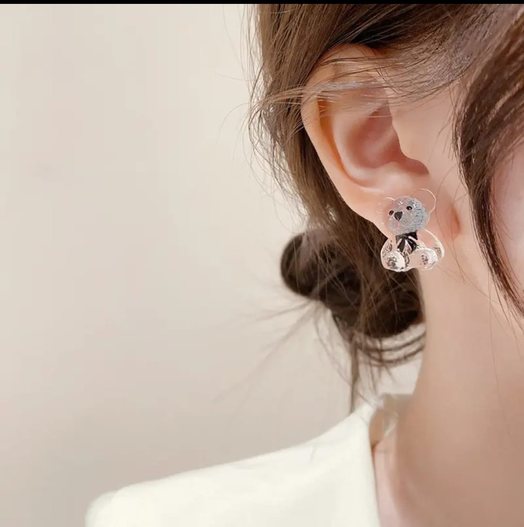 Cute Teddy Bear Stud Earrings