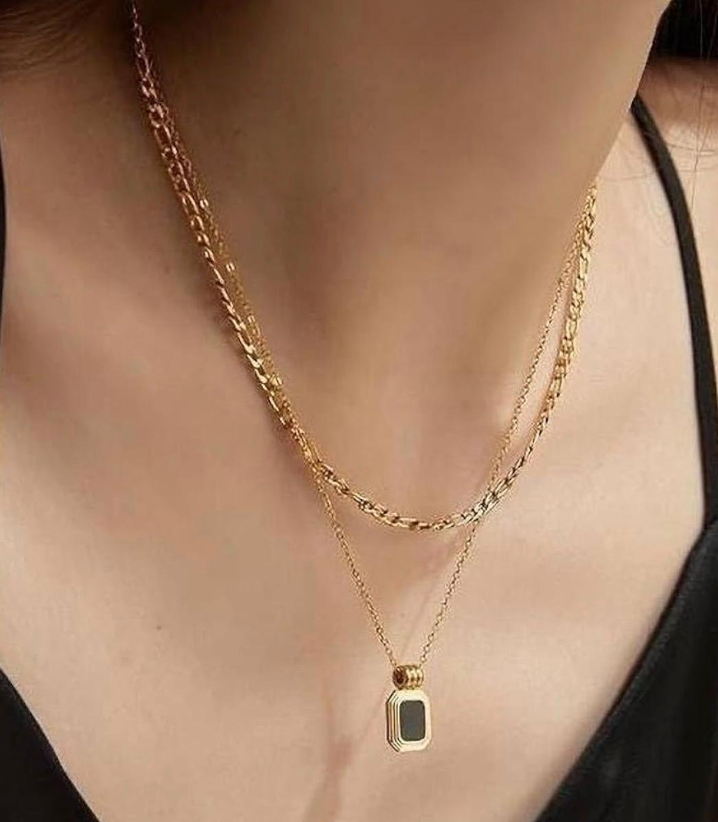 Midnight Luxe Layered Pendant Necklace