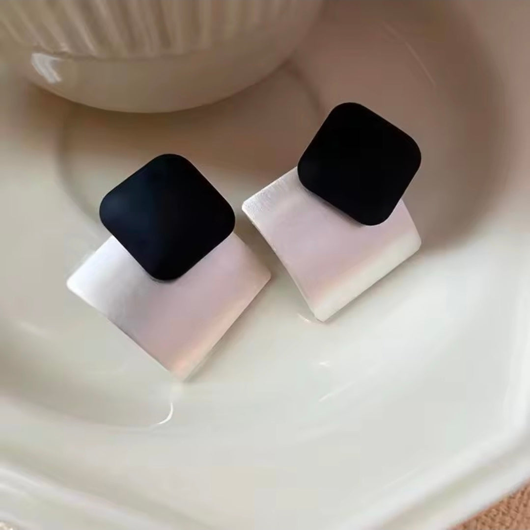Monochrome Muse Statement Earrings