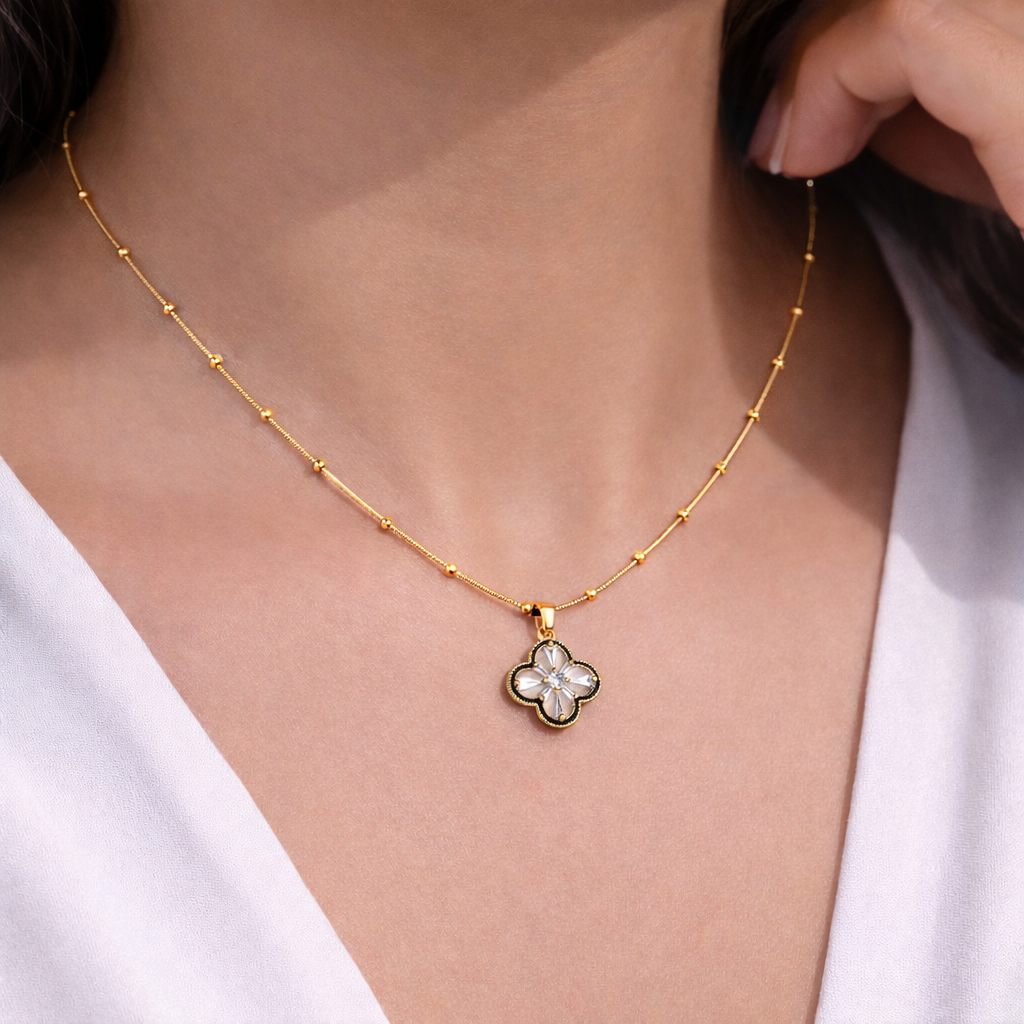 Aurora Floral Charm Necklace