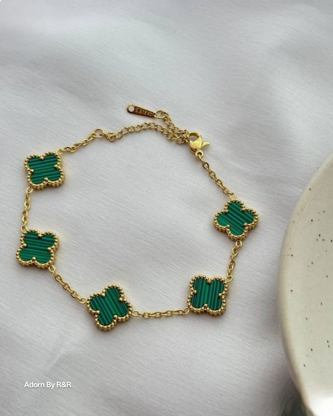 Clover Anti Tarnish Bracelets-Green