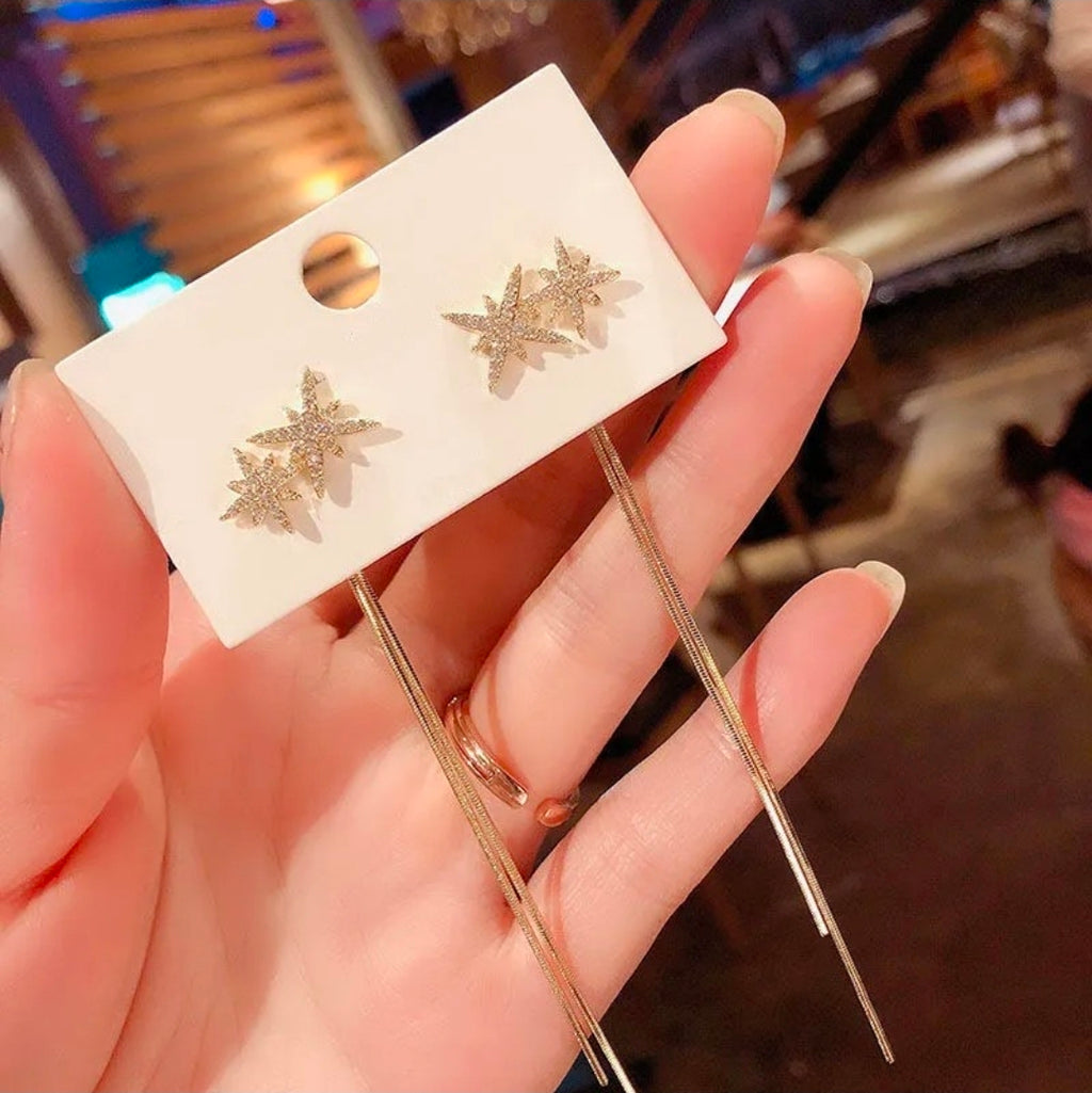 Celestial Star Tassel Earrings