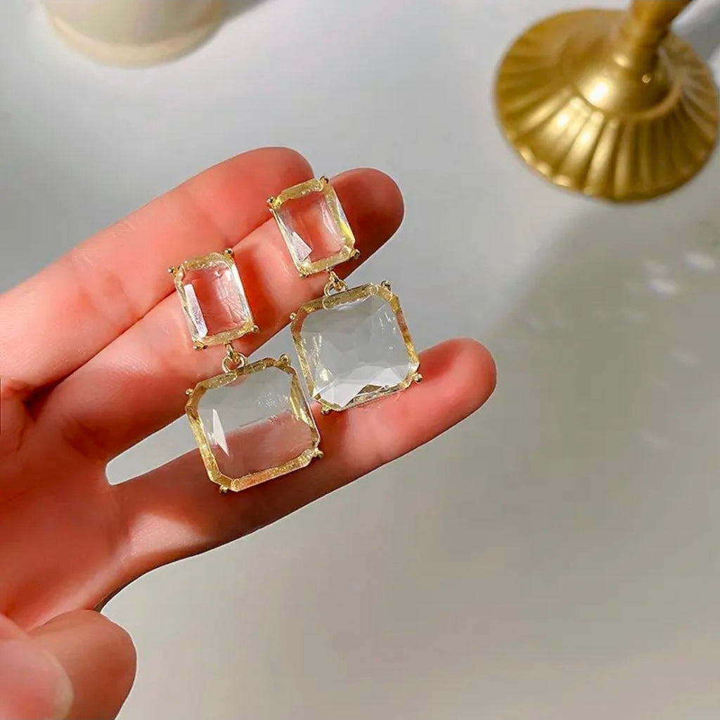 Crystal Cascade Statement Earrings
