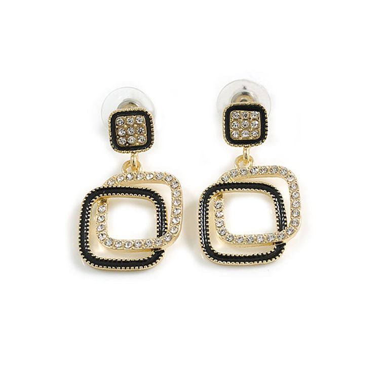 Monochrome Luxe Geometric Earrings