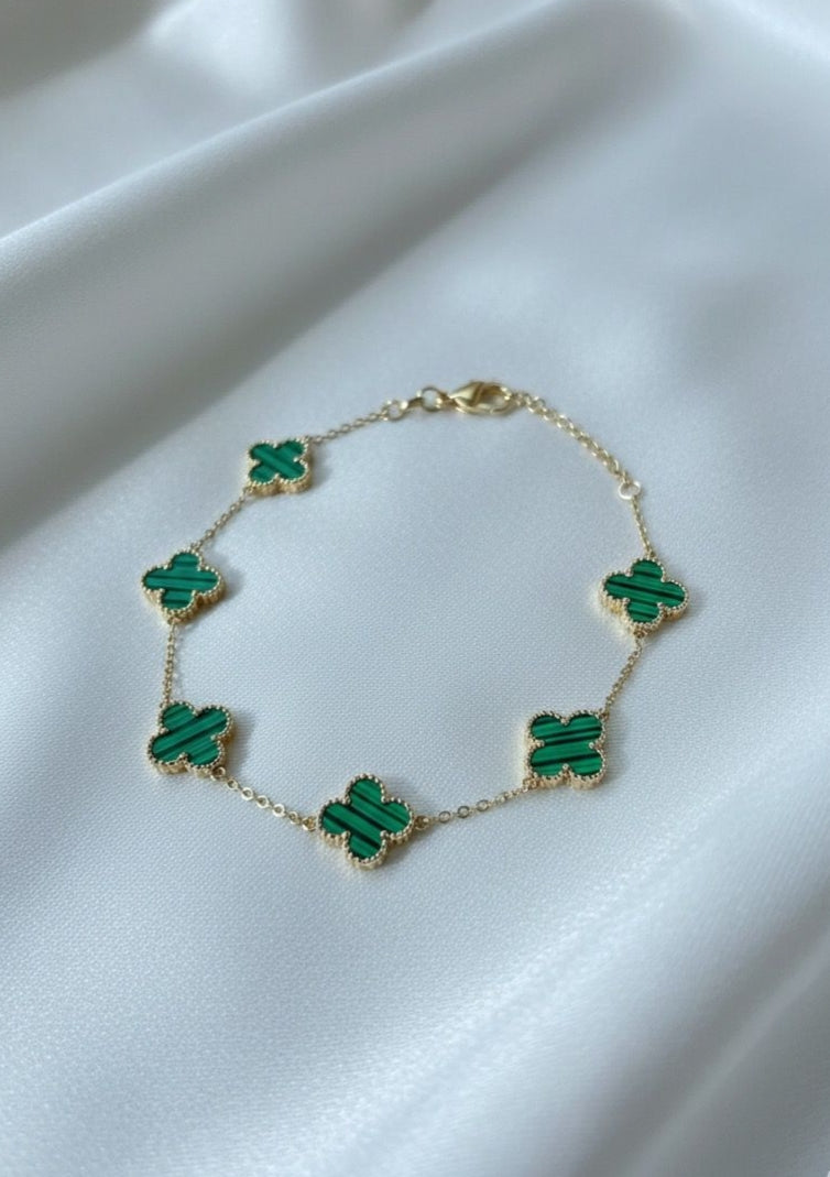 Clover Anti Tarnish Bracelets-Green