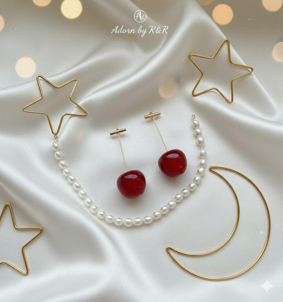 Red Cherry Drop Earrings