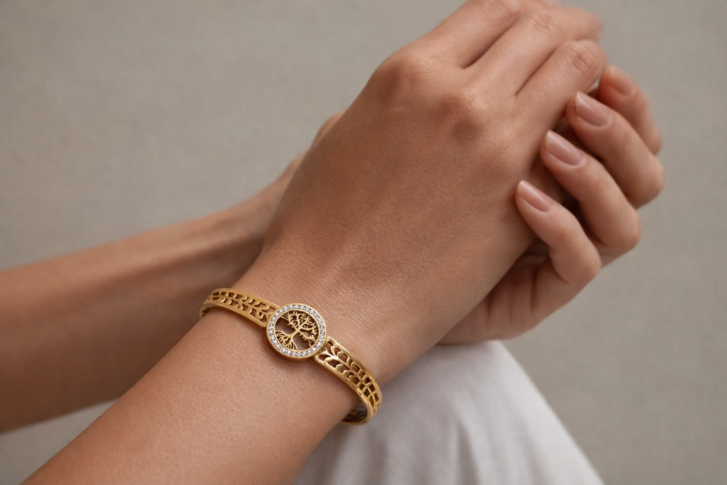 Eterna Tree of Life Adjustable Bangle