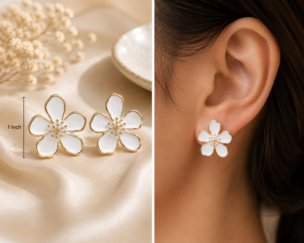 Bloom Grace Floral Stud Earrings