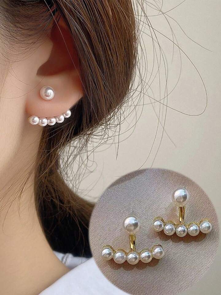 Pearl Embrace Jacket Earrings
