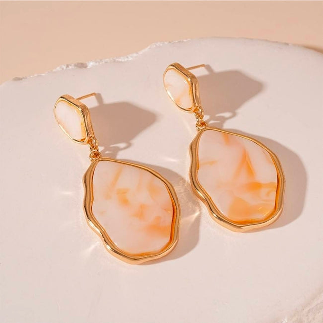 Serena Marble Drop Earrings