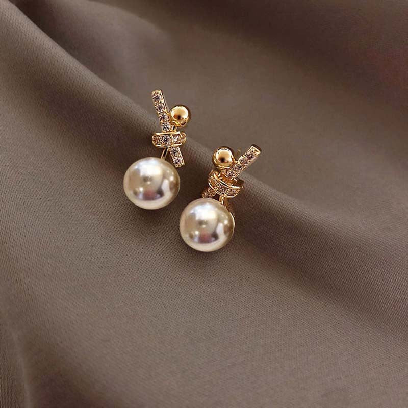 Lumi Pearl Knot Drop Earrings
