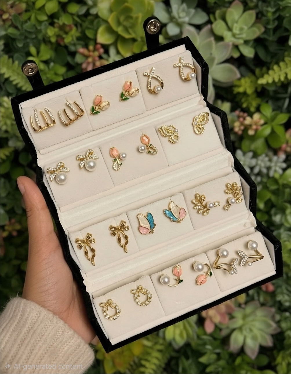 Velvet Luxe Gift Box – 12 Pairs Earrings Gift Set